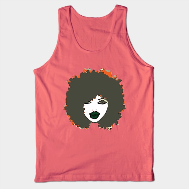 Afro Cute Natural Hair Tank Top by EllenDaisyShop